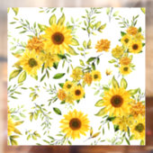 Waterverf Zonnebloem 8 Raamsticker (Vel 2)