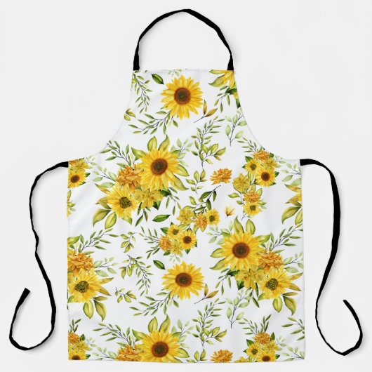 Waterverf Zonnebloem 8 Schort (Voorkant)