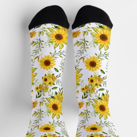 Waterverf Zonnebloem 8 Sokken (Top)