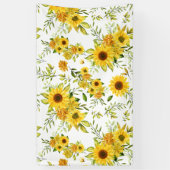 Waterverf Zonnebloem 8 Spandoek (Verticaal)
