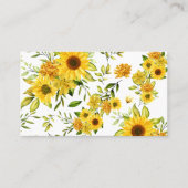 Waterverf Zonnebloem 8 Visitekaartje (Voorkant)