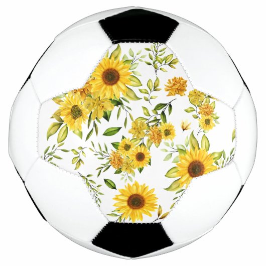 Waterverf Zonnebloem 8 Voetbal (Voorkant)