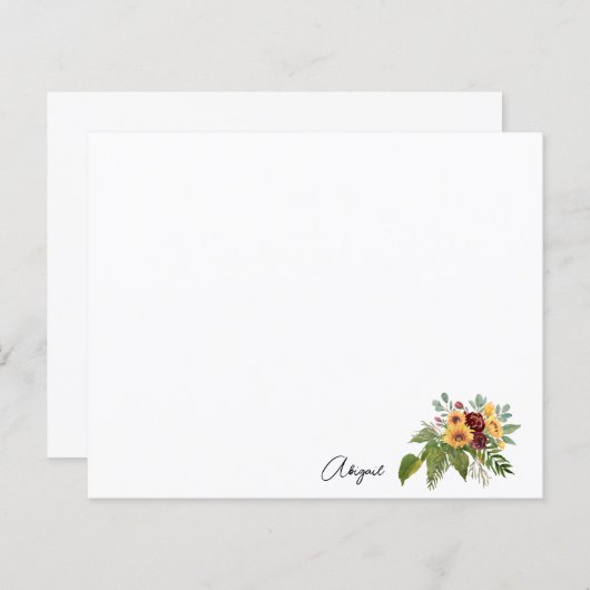 Waterverf - Zonnebloem Aangepaste bakkerij (Voorkant / Achterkant)