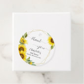 Waterverf Zonnebloem Baby shower Bedankjes Labels (In situ)