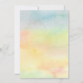 Waterverf Zonnebloem Baby shower Dank u kaart (Achterkant)