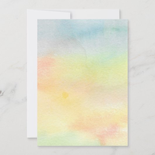 Waterverf Zonnebloem Baby shower Dank u kaart (Achterkant)