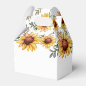 Waterverf Zonnebloem Baby shower Hartelijk dank Bedankdoosjes (Achterkant)