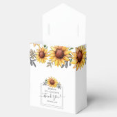 Waterverf Zonnebloem Baby shower Hartelijk dank Bedankdoosjes (Geopend)