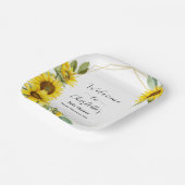 Waterverf Zonnebloem Baby shower Papieren Bordje (Gebogen)