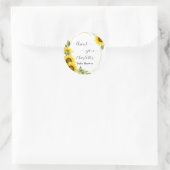Waterverf Zonnebloem Baby shower Ronde Sticker (Tas)
