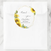 Waterverf Zonnebloem Baby shower Ronde Sticker (Tas)