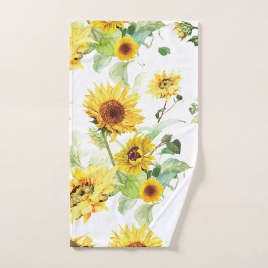 Waterverf Zonnebloem Bad Handdoek (Handdoek)