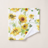 Waterverf Zonnebloem Bad Handdoek (Wasdoekje)
