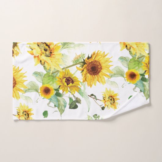 Waterverf Zonnebloem Bad Handdoek (Handdoek)