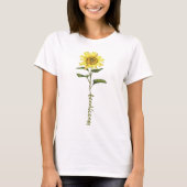 Waterverf Zonnebloem Bendicenos T-Shirt (Voorkant)