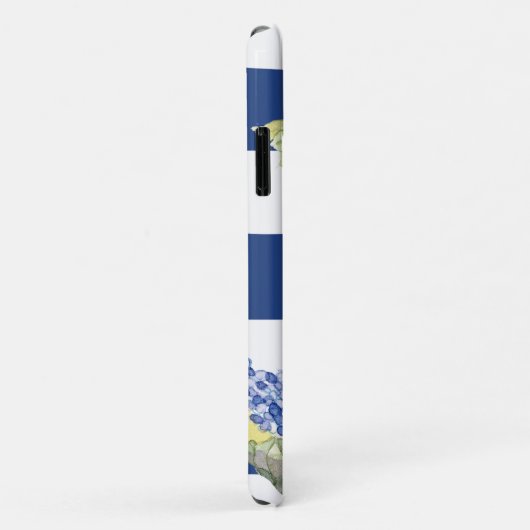 Waterverf Zonnebloem Blauw in Witte stripper Case-Mate iPhone Case (Achterkant/rechts)