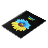 Waterverf zonnebloem blauwe gele vlag notitieboek (Linkerzijde)