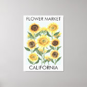 Waterverf Zonnebloem Bloemen Bloemen Canvas Afdruk (Voorkant)