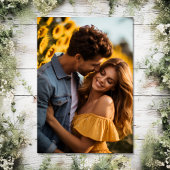 Waterverf Zonnebloem Bloemen Bruiloft Foto Save The Date