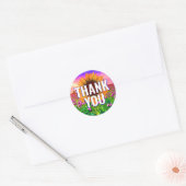 Waterverf Zonnebloem - Bloemen Dank u Sticker (Envelop)