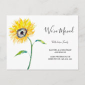 Waterverf Zonnebloem Bloemen Eenvoudig We zijn ver Briefkaart (Voorkant)