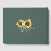 Waterverf Zonnebloem Bloemen Eucalyptus Huwelijk Gastenboek (Achterkant)