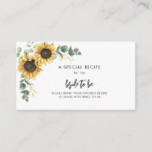 Waterverf Zonnebloem Bloemen Vrijgezellenfeest Rec Informatiekaartje (Voorkant)