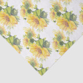 Waterverf Zonnebloem bloemenontwerp bloemenpatroon Tissuepapier (Detail)