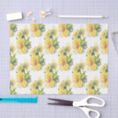 Waterverf Zonnebloem bloemenontwerp bloemenpatroon Tissuepapier (Craft)