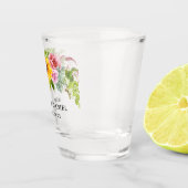 Waterverf Zonnebloem Boho Bloemen Bruiloft Shot Glas (Rechts)