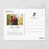 Waterverf zonnebloem boog foto Sla de datum op Briefkaart (Achterkant)