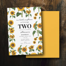 Waterverf Zonnebloem Botanisch gebladerte Verjaard