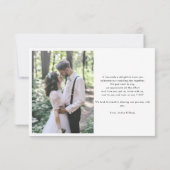 Waterverf Zonnebloem Botanische bruiloft Bedankkaart (Achterkant)