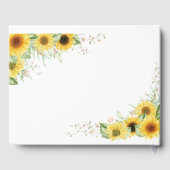 Waterverf Zonnebloem bruiloft gastenboek