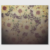 Waterverf Zonnebloem Cadeaupapier (Vlak)