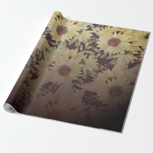 Waterverf Zonnebloem Cadeaupapier