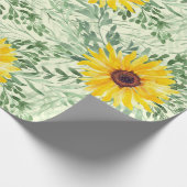 Waterverf Zonnebloem Cadeaupapier (Hoek)