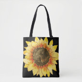Waterverf Zonnebloem Canvas tas (Voorkant)