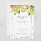 Waterverf Zonnebloem Cascade Vrijgezellenfeest Kaart (Voorkant)