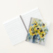 Waterverf Zonnebloem Dankbaarheid Journaal Notitieboek (Binnen)