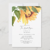 Waterverf Zonnebloem De nacht voor het huwelijk Kaart (Voorkant)