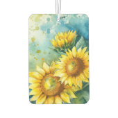 Waterverf Zonnebloem Donker Blauwgroen Girly Signa Luchtverfrisser (Achterkant)