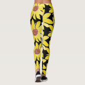 Waterverf Zonnebloem Dwervel met handschilderd Leggings (Achterkant)