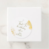 Waterverf zonnebloem eerste Verjaardag dank u Bedankjes Labels (In situ)