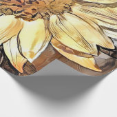 Waterverf Zonnebloem Elegant Collectie Cadeaupapier (Hoek)