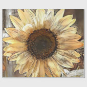 Waterverf Zonnebloem Elegant Collectie Cadeaupapier (Vlak)