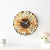 Waterverf Zonnebloem Elegant Collectie Grote Klok (Huis)