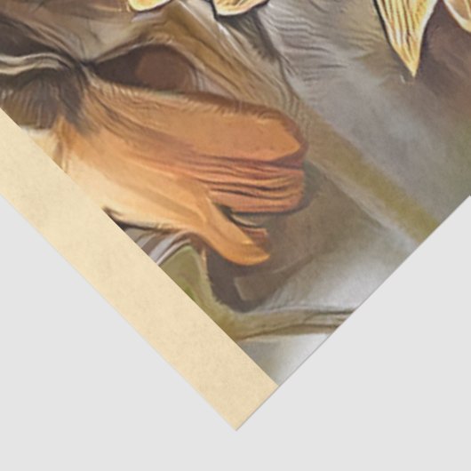 Waterverf Zonnebloem Elegant Collectie Tissuepapier (Detail)