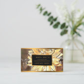 Waterverf Zonnebloem Elegant Collectie Visitekaartje (Staand voorkant)