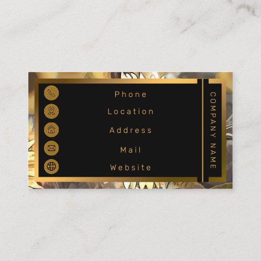 Waterverf Zonnebloem Elegant Collectie Visitekaartje (Achterkant)